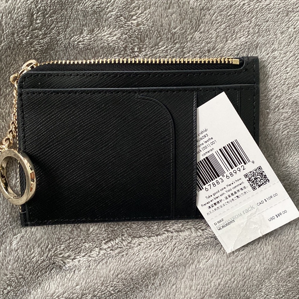 ♠️NWT Kate spade wallet  L-Zip Card Holder Keychain - Picture 7 of 10